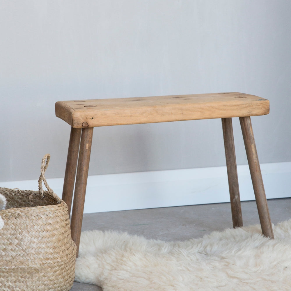 Rustic Wood Stool – Rustic Hardwood